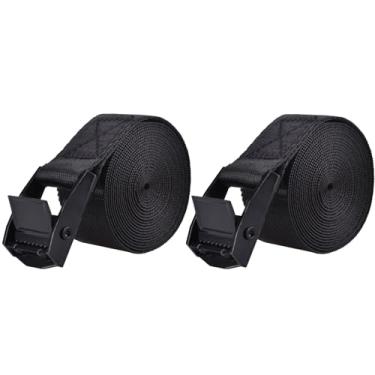 Imagem de Azarxis Alça de amarração ajustável com fivela de amarração para serviço pesado com capacidade de até 200 kg para motocicleta, caiaque, canoa, reboque, caminhão, bagagem, bicicleta (#1, preto - pacote