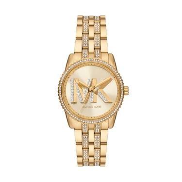 Imagem de Michael Kors Relógio feminino Bryant de aço inoxidável com três ponteiros (modelo: MK7540), Dourado