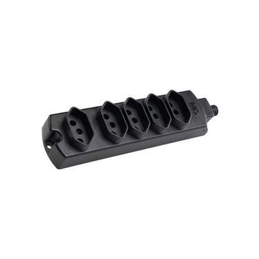 Imagem de Régua Com 5 Tomadas Margirius Tmu5-320 2p+t 20A Preta Bivolt Preto