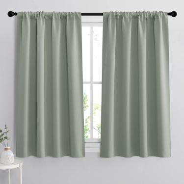 Imagem de Cortinas RYB HOME Room Darkening 45 cm de comprimento 2 painéis verde 