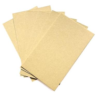 Imagem de ITZAMNA Mini cartolina de 8,9 x 5 cm, 230 g/m², para artesanato, scrapbook, etiquetas, desenho, cartões de notas, pacote com 100 marrom claro