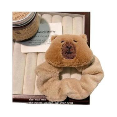 Imagem de Tiara De Pelúcia Macia E Engraçada Em Forma De Crânio De Capivara Para