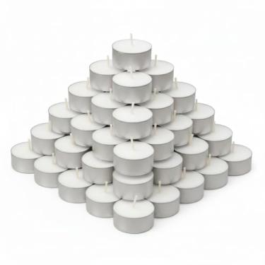 Imagem de Kit 30 Mini Velas Rechaud Lamparina Branca 7Hrs de Queima Decoração para Festa, Casamento e SPA