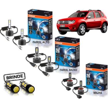 Imagem de Kit Lampada Led Osram Farol E Milha Duster 17 18 19 20