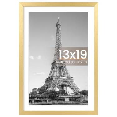 Imagem de Porta-retratos upsimple 13x19 dourado para 11x17 com tapete ou 13x19 -