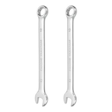 Imagem de HARFINGTON 2 peças chave de combinação 12 mm caixa métrica de 12 pontos e chave inglesa de extremidade dupla CR-V de extremidade aberta para reparo de máquinas de móveis de tubos automotivos, faça