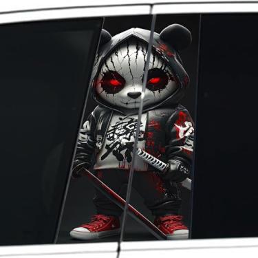 Imagem de Adesivo de terror corporal de carros de Halloween, personagens clássicos de filmes de terror espiando decalque Michae à prova d'água adesivos de vinil assustador para carros de para-choque 28 cm x 48