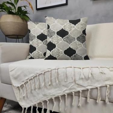 Imagem de Genérico, Kit Manta Para Sofá Bege + 2 Capas De Almofada Com Zíper Cor:10