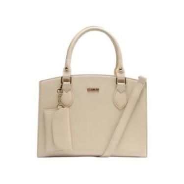 Imagem de Bolsa Feminina Anacapri Tote Essencial Com Pouch Media Creme-Feminino