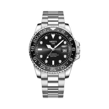 Imagem de Relógio De Luxo Masculino GMT NIBOSI Limitado Em Aço Inoxidável À Prov
