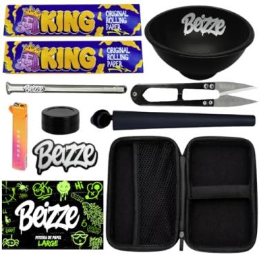 Imagem de Kit 10 itens Tabacaria Case Slick Isqueiro Cuia Piteira de Vidro Moco Sedas