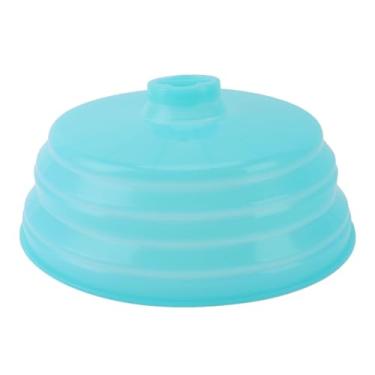 Imagem de Aramox Tampa de Silicone Ajustável, Prevenir óleo, Microondas e Lavadora de Louça Tampa Segura para Vasos e Panelas de 20-26 Cm, Alça de Aderência, Tampa Higiênica e Conveniente da (Lago Verde)