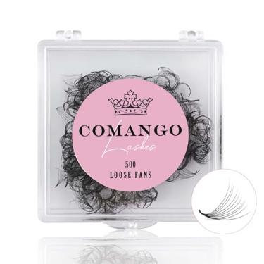 Imagem de CoMango 500 ventiladores Promade Extensões de cílios soltos feitos à mão C/D Curl 10D 8-15MM Comprimento 0,07 espessura Cílios pré-fabricados Extensões de cílios volume russo (500Fans-10D-0.07-D-13MM)