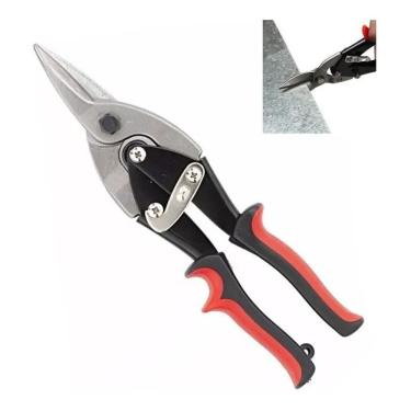 Imagem de 2X Tesoura Profissional 25 Cm Corte Reto Chapa Calhas Rufos