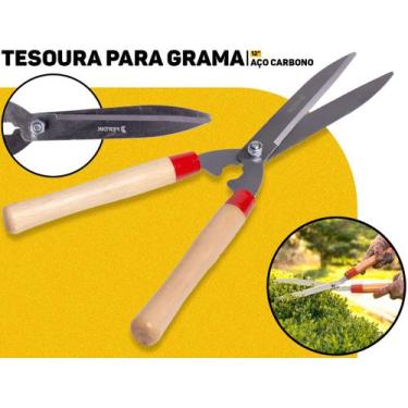 Imagem de Tesoura De Jardinagem 12'' Fertak Poda Cerca Viva Arbustos Grama Cabo 