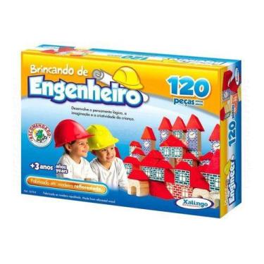 Imagem de Blocos De Montar em Madeira Engenheiro 120 Peças - Xalingo
