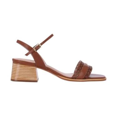 Imagem de Sandália Luz da Lua Salto Bloco com Tiras Vazadas