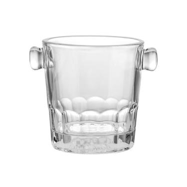 Imagem de balde de vinho Balde de gelo vidro personalizado balde doméstico vinho grãos champanhe sala estar ornamentos decorativos Refrigerador de cerveja(Clear)