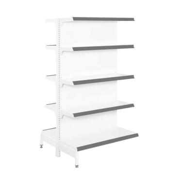 Imagem de Gôndola Prateleira 5 Níveis 40x30 New Plus 1,70 Central Continuação pe Preto - Sa Gôndolas