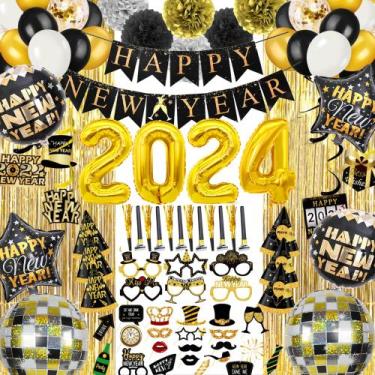 Imagem de Artigos para festas Sawowkuya Véspera de Ano Novo 2024 Feliz Ano Novo