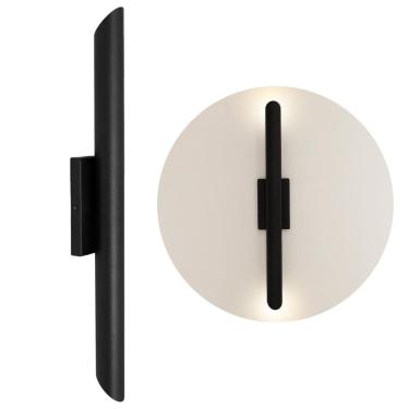 Imagem de Arandela Parede Tubo Cilindro 2 Fachos Alumínio Preto 50Cm