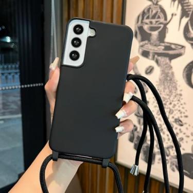 Imagem de Capa de cordão para Samsung Galaxy A55 A35 A15 A25 A05s A52 A53 A13 A14 A54 A34 A24 A51 A71 A23 A33 A73 A32 A12 A72 A22 A21s Capa (para Samsung A13 4G/preto)