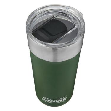 Imagem de Copo térmico inox com tampa 591ml verde - coleman
