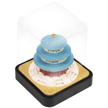 Imagem de Calendário de mesa 3D, bloco de notas 3D, calendário de arte 3D, calendário com luzes de LED, arquitetura destacável, bloco de notas 3D, calendário de papel para decoração de mesa de escritório em