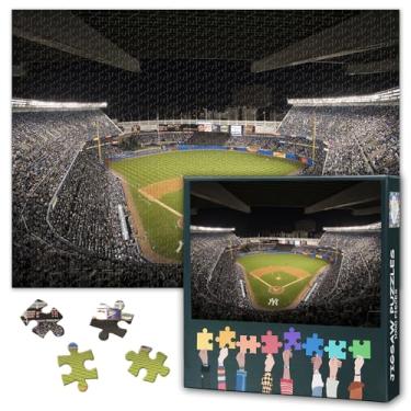 Imagem de Quebra-cabeças para adultos 1000 peças, quebra-cabeça do estádio de beisebol de Nova York, quebra-cabeça adulto para adultos, jogos divertidos educativos ou brinquedos para amigos idosos 50 x 68 cm
