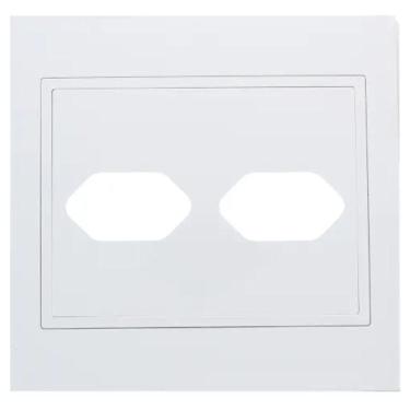 Imagem de Placa 2 Tomadas 4x4 Com Suporte - Rvb-1300-58 - Ravenna