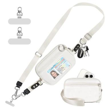 Imagem de Alça corporal Tiostep Clip & Go Phone Wallet Cream L