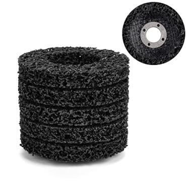 Imagem de Disco de Roda de Tira Poli Preta de 5 Unidades de 100 Mm, Ferramenta de Remoção de Ferrugem de Tinta para Moedores de Anjo, Roda de Tira Abrasiva Revestida de Nylon para Moagem e