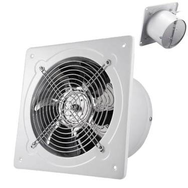 Imagem de HENGJINGTR 10 polegadas 2800 RPM impermeável ventilador de escape de fumo da cozinha, 110V/220V alto fluxo de ar banheiro ventilador axial fácil de instalar,220v