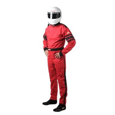 Imagem de RaceQuip 110018RQP Série 110 1-Pc Driving Suit SFI 3.2A/1 Vermelho/Preto Listra 3XL