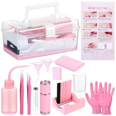 Imagem de LemonRoad Kit de ferramentas DIY Globo de Neve com 15 peças, inclui caixa de armazenamento, garrafa de plástico para apertar, pinça de funil, copo de silicone, copo de medição, tampão de lanterna para