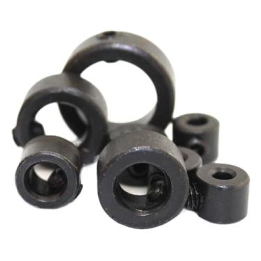 Imagem de 2 peças de anel limitado 45# manga de eixo de aço carbono bloqueio de roda ID 3/4/5/6/8/10/12/16 mm bucha de rolamento DIY peças modelo (ID 12 mm)