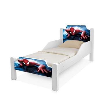 Imagem de Mini Cama Infantil Adesivada do Homem Aranha