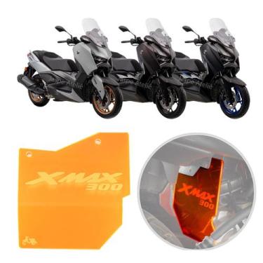 Imagem de Protetor Motor Scooter Acrílico Yamaha Xmax 300 - Jaspe Ateliê, Laranj