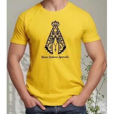 Imagem de Camiseta Camisa Adulto Feminina Masculina Algodão Nossa Senhora Aparec