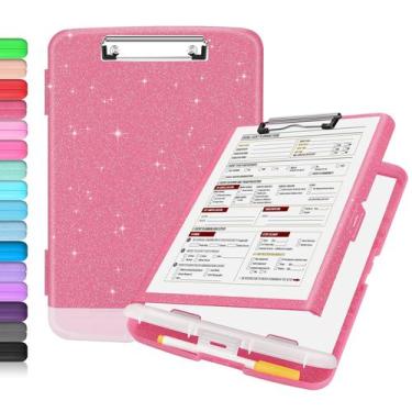 Imagem de Prancheta Sooez Glitter com armazenamento de 8,5 x 11 polegadas com su