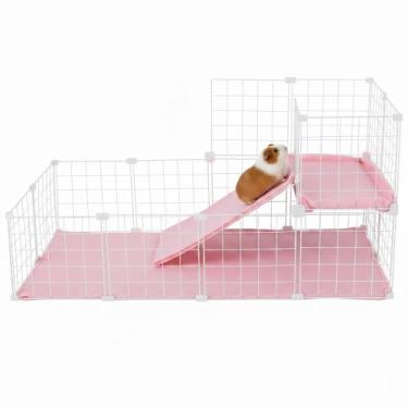 Imagem de Cercado Porquinho da Índia 2 Andares com Soft 60x120x60cm Aramado Bran