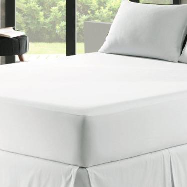 Imagem de Protetor De Colchão Solteiro Malha Impermeável 90x190x30cm Branco