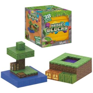 Imagem de Blocos Magnéticos Brinquedo Sortido Estilo Minecraft 38 Pçs - Multikid