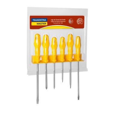 Imagem de Jogo de Chaves de Fenda Tramontina Yellow com Suporte 6 Peças