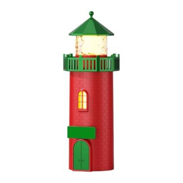 Imagem de MotiveTech Farol, Luminária de Mesa Criativa com Alto-falante Bluetooth, Lâmpada de Farol para Festa, Casa, Quarto Infantil, Vermelho Verde, Tamanho real