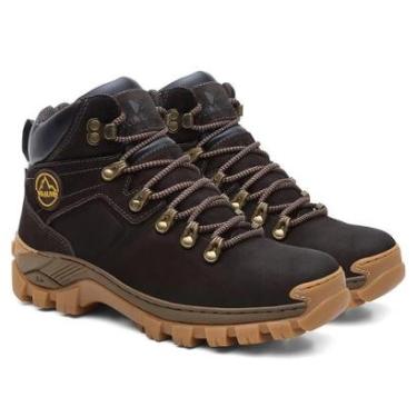 Imagem de Bota Adventure Masculina em Couro Legítimo Durável com Tração e Segurança Superior-Masculino