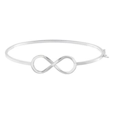 Imagem de Bracelete Prata 925 Fio Quadrado Detalhe Infinito 1.5mm - Loja Das Pra