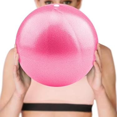Imagem de Bola de exercício pequena, anti-explosão, antiderrapante, 23 cm com canudo inflável, mini bolas de pilates, ideal para ioga, exercício, pilates, alongamento do núcleo, fitness
