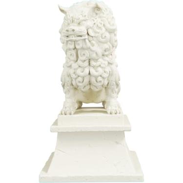 Imagem de Estátua Komainu Cão Leão Japonês Proteção Casa - Versão 2 (Cor Mármore Dourado)