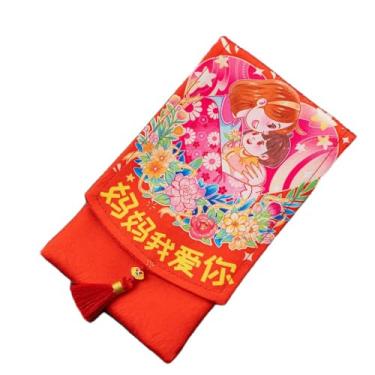 Imagem de Generic Calendário chinês HongBao 2025 bolso vermelho palavras de bênção bolsos vermelhos da sorte requintado festival de primavera (estilo B para mãe)